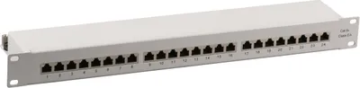 Produktbild von EFB Patchpanel STP 24xRJ45 Cat.6A, 19" 1HE, grau