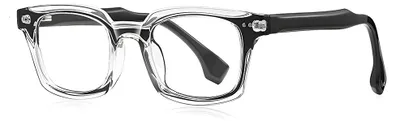Obrázek produktu pro Techsuit - Anti-Blue Light Glasses Reflex PC LS084 brýle proti modrému světlu pánské obdélníkové - černo-průhledné