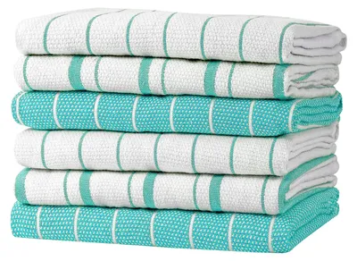 Productafbeelding van Zeppoli, klassieke keukendoeken, set van 6, 50,8 x 71,1 cm, 100% natuurlijke katoen