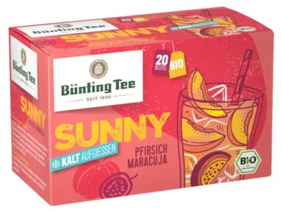Zdjęcie produktu dla Bünting Tea Organic Sunny Orange 20x2,5g owocowa aromatyzowana opakowanie 50g