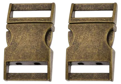 Produktbild von Metall Steckschnalle - 2 Stück Schnellverschluss - Für Gurtbänder - 1 Zoll 25,3 mm Messing