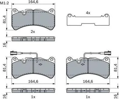 Immagine prodotto di Pastiglie freno complete BOSCH 0 986 424 104