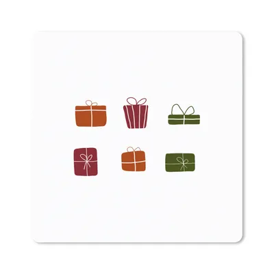 Produktbild von MuchoWow® Mauspad Mousepad Weihnachten - Geschenk - Design 20x20 cm - Mousepads - Maus Mat - Pad - Mausunterlage - Desk Mat - Bureauartikeln