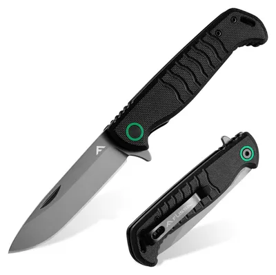Obrázek produktu pro Skládací nůž s rukojetí z oceli G10 a čepelí z nerezové oceli 14C28N | Venkovní nůž pro každodenní použití, rozložený má délku 19,2 cm