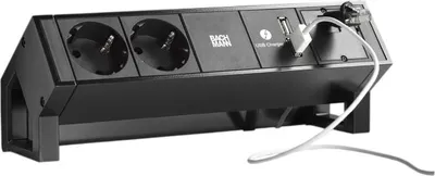 Zdjęcie produktu dla Gniazdo Bachmann Desk 3, 2XCEE7/3, 3XUSB, 1XKBD, 0,2 m, czarne