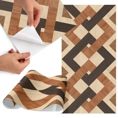 Produktbild von Möbelfolie 50x100 cm - Klebefolie Möbel - Selbstklebende Folie - Folie für Möbel - Möbelfolie Küche - Klebefolie Küche - Möbelfolie Schrank - Wasserdicht - Abwaschbar - Selbstklebend - Luftblasenfrei - Rückstandslos entfernbar - Holzquadrate