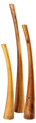 Produktbild von Massivholz Teelichthalter VELA 150cm Natural Suar Kerzenständer