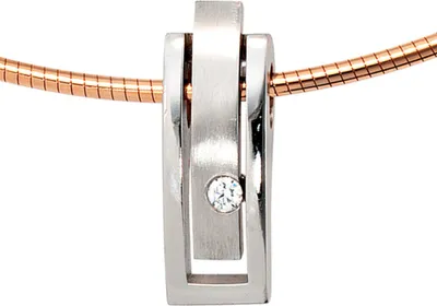 Produktbild von JOBO Anhänger 950 Platin teilmattiert 1 Diamant Brillant 0,10ct.