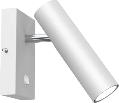 Zdjęcie produktu dla Lampa ścienna biały chrom ruchoma z włącznikiem 1xGU10 8W Axion Luminex