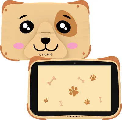 Zdjęcie produktu dla Kiano Alpha Kid Brązowo-Pomarańczowy Multimedialne Centrum Edukacyjne Tablet dla dzieci Pies Wi-Fi, Android 13