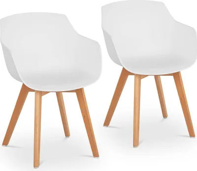 Obrázek produktu pro Expondo Fromm & Starck židle – sada 2 ks – do 150 kg – sedák 41 x 40 cm – bílá