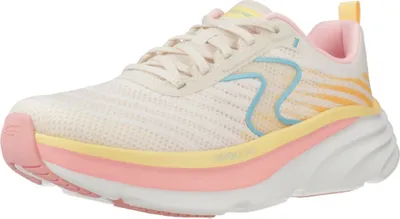 A single Skechers D'lux Vapor women's running shoe is shown from a side angle against a white background.