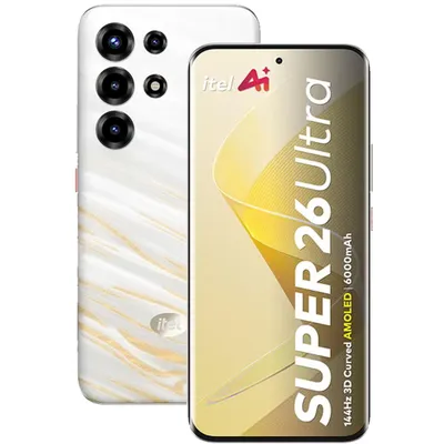 Image de Smartphone Itel S26 Ultra Telephone Portable 8+256GO 6.78" 6000mAh Smartphone Pas Cher Android 15 50MP Caméra Dual SIM 4G/NFC - Blanc