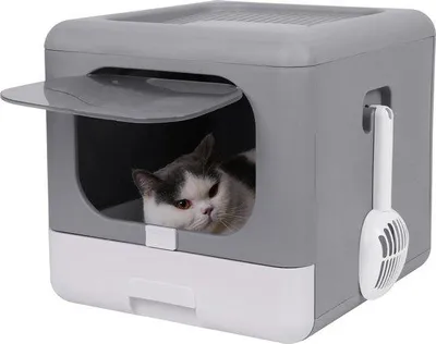 Productafbeelding van Famanu kattenbak met geurfilter - grijs