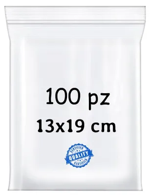 Wiederverschließbare Plastikbeutel 13x19 cm, 100 Stück, transparent