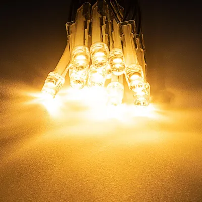 Productafbeelding van LED-lichtsnoer op batterijen - 10 leds - Timer - Warmwit - Binnen - Kerstmis - Slaapkamer - Feest - Bruiloft