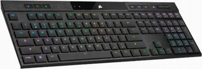 Produktbild von Corsair K100 AIR, Verkabelt & Kabellos, USB + RF Wireless + Bluetooth, Mechanischer Switch, QWERTY, RGB-LED, Schwarz