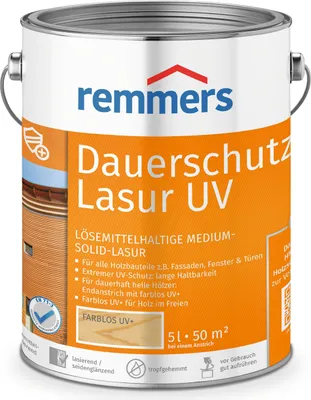 Produktbild von Remmers Dauerschutz-Lasur UV farblos UV+ 5 l, Holzlasur