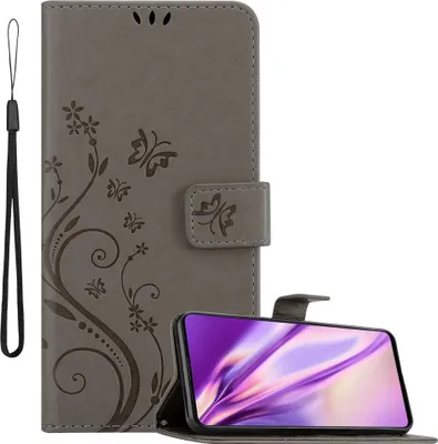 Image de Cadorabo Housse pour Samsung Galaxy A51 4G / M40s Housse de protection grise Housse pour portable Etui Case Fleurs Flower