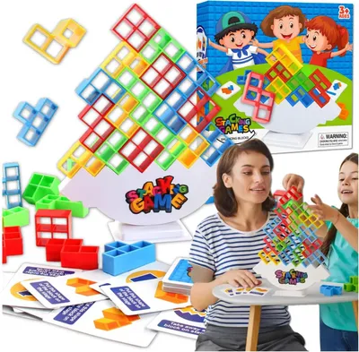 Produktbild von EDIBAZZAR | Lernspiel 64 Teile bunte Balancierklötze