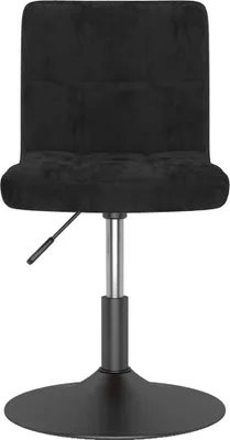 Image de vidaXL Chaise de salle à manger pivotante noir velours