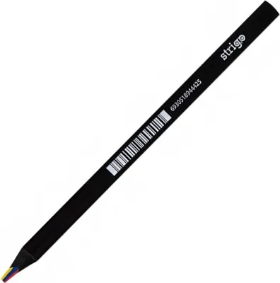 Image de Strigo SSC111 Crayon de couleur avec boîtier multicolore, noir