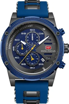 Produktbild von Mini Focus LU-23837 Herrenuhr Blau/Schwarz KP23837