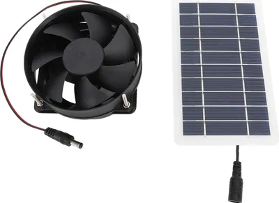 Immagine prodotto di kit ventilatore alimentato da pannello solare da 10W in silicio monocristallino scarico portatile per uso esterno