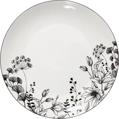 Produktbild von Set aus 6 flachen tellern "white floral" d27cm - SG Secret de Gourmet