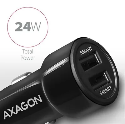 Produktbild von AXAGON Dual-Autoladegerät, 24 W |