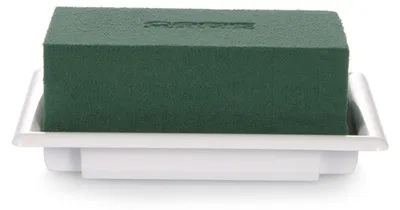 Produktbild von OASIS® Table Deco Mini Steckschaum Ziegel mit Schale - 8 Stück für Tischgestecke, Hochzeit, Deko