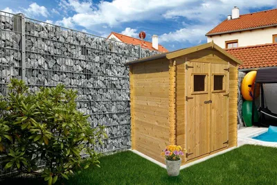 Produktbild von Geräteschuppen Purgstall - 2,20 x 2,20 Meter aus 19mm Blockbohlen