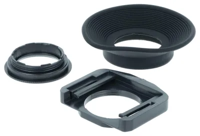 Produktbild von vhbw Augenmuschel Sucher Set kompatibel mit Nikon D800, D4s, D800E, D3X, D810, D700, D4, D810a, D500 Kamera Spiegelreflexkamera DSLR Okular - Schwarz
