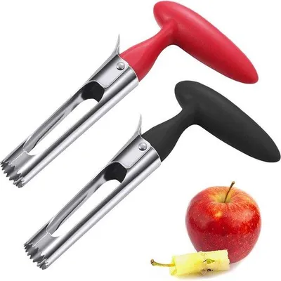 Obrázek produktu pro Sada 2 nůžek na ovoce z nerezové oceli, červená/černá, snadné použití
