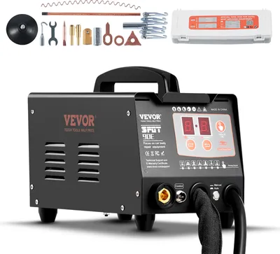 Immagine prodotto di Spotter per ammaccature VEVOR, 3kW, kit per la riparazione di ammaccature con 2 pistole di saldatura, saldatura automatica/manuale e 7 modalità, saldatore a punti per la riparazione di ammaccature