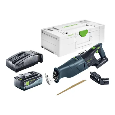 Zdjęcie produktu dla Festool RSC 18 EB-Basic akumulatorowa pilarka szablasta 18 V bezszczotkowa + 1x akumulator 8,0 Ah + szybka ładowarka + systainer