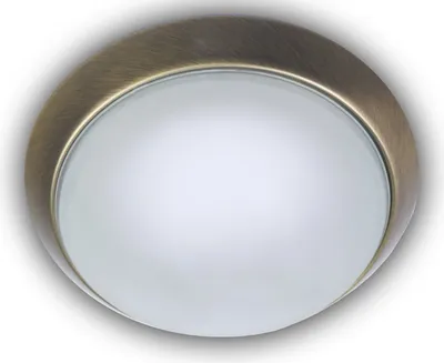 Produktbild von Niermann E14 Deckenleuchte satiniert Glas Klarrand, Altmessing, 25cm, Germany