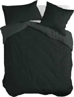 Produktbild von Basic Bettbezug Schwarz 200 x 200 cm 100% Baumwolle Hergestellt in Europa