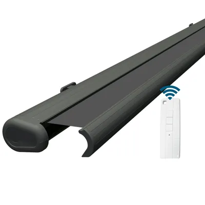 Produktbild von Eclipse Premium elektrische Vollkassettenmarkise Grau 2,5x2 m Tuch: Grau