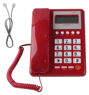 Image de Téléphone fixe, téléphone fixe robuste, fonction de redial simple pour faciliter la communication à la maison et au travail