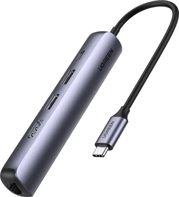 Produktbild von Ugreen 10919 laptop-dockingstation & portreplikator Kabelgebunden USB 3.2 Gen 1 (3.1 Gen 1) Type-C Grau