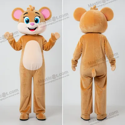 Image de Mascotte MASTICOT Stilt Walker en Peluche Tan Cartoon
