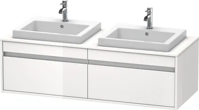 Produktbild von Waschtischunterbau KETHO 550x1400x426mm weiß hochglanz weiß hochglanz