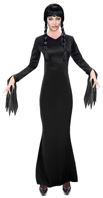 Zdjęcie produktu dla The Addams Family Morticia Czarna Sukienka L