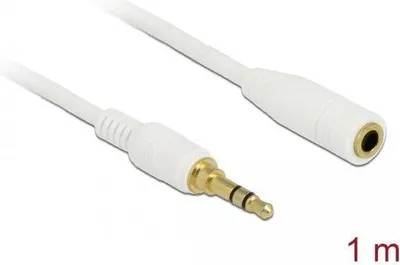 Obrázok produktu pre DeLOCK 85577, 3.5mm, Samec, 3.5mm, Samica, 1 m, Biela