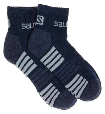 Image de Salomon - Chaussettes pour hommes/femmes unies, actives (lot de 2) PP10370 (35,5 EU - 38 EU) (bleu marine foncé)