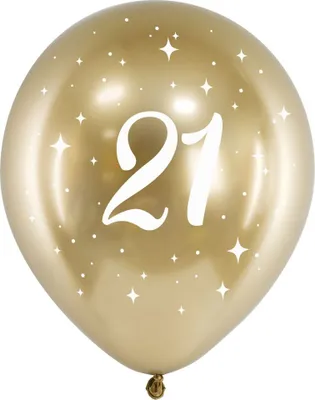 Produktbild von Glanzballons 30cm, 21, gold (1 Packung / 6 Stück)