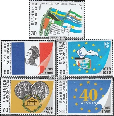 Produktbild von Briefmarken Griechenland 1989 Mi 1723A-1727A (kompl.Ausg.) postfrisch Gedenktage