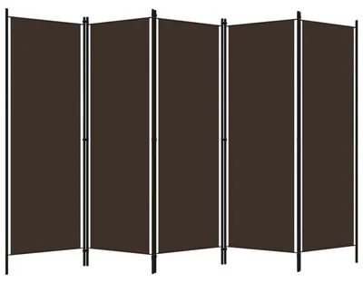 Obrázok produktu pre Paraván ako rozdeľovač priestoru, 5-dielny, hnedý, 250 x 180 cm