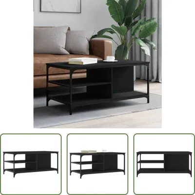 Produktbild von The Living Store Couchtisch Schwarz 100x50x45 cm Holzwerkstoff